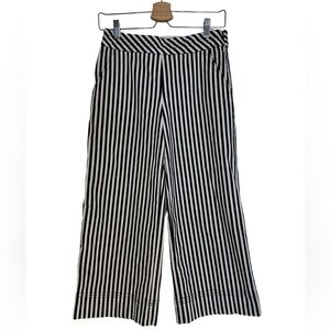 Trina Turk Wide Leg Capris Blue and White Striped